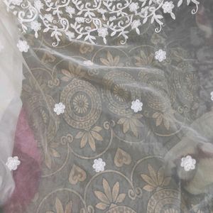 Chikenkari Organza Saree