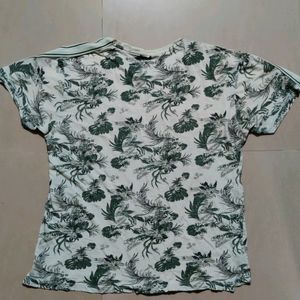 Dnmx Floral With Shoulder Tapes Tshirt