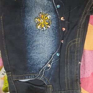 Bootcut Embroidered Jeans