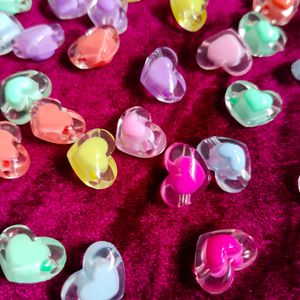 50 Pis Primium Quality Heart Charm