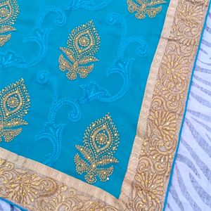 beautiful saree embroiding work