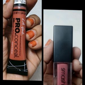 Combo Smashbox Liquid Lipstick & LA Girl Concealer