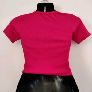 Zudio Pink Solid Top ( Women)