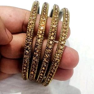 Golden Stone Bangles