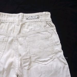 White Denim Shorts