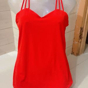 New Red Tank Tunic Top