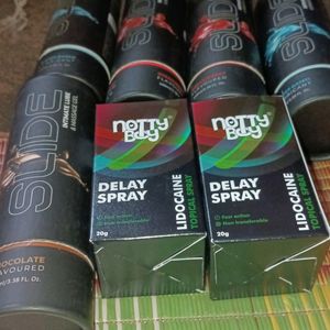 Combo Of 7 Nottyboy Spray And Lubricant For Men