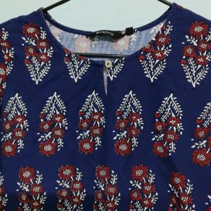 Blue Printed Kurta