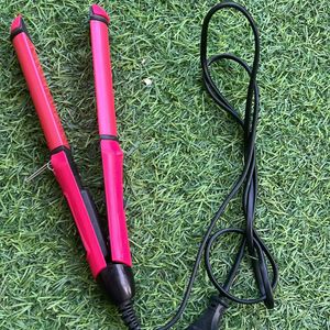 Hair curler & Straightener 2 In 1