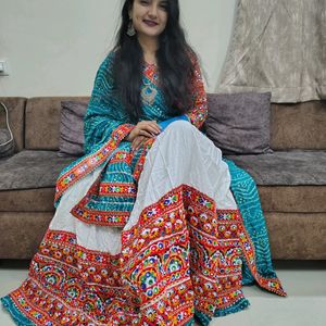 Blue And White Lehnga Choli