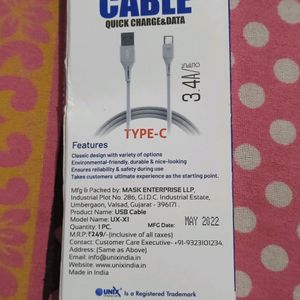 New Full Speed Cable For Quick Charge And Data