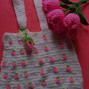 🌸Crochet Strawberry 🍓 Tote Bag 🌷