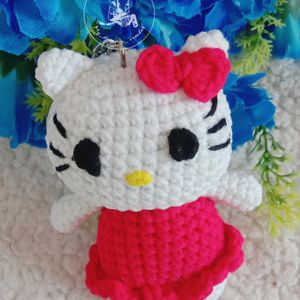 Amigurumi Hello Kitty Keychain /charm