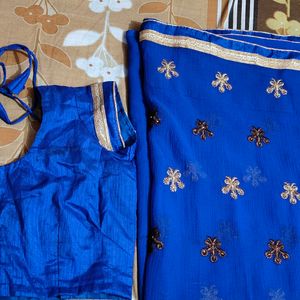 Blue Saree