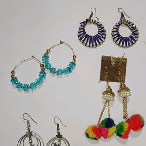 4 set of earrings combo