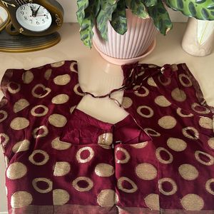 Colourful Maroon Silk Blouse For Sale🤩🤩