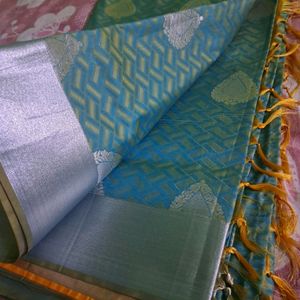 Embossed Pattu Saree