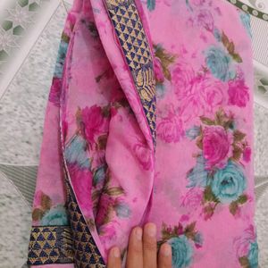 Printed Saree With Blouse