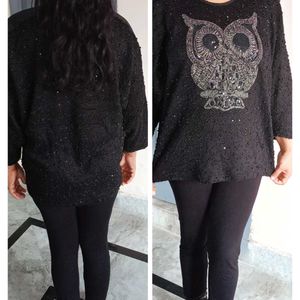 Beautiful Embroidery Woolen Top