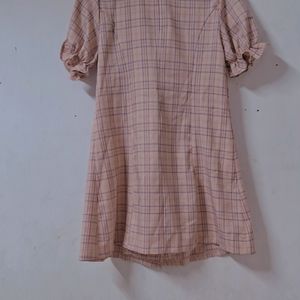 Cute Peachy Korean Aline Dress