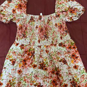 Floral Print Trendy Dress