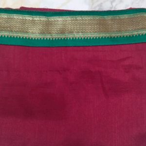 Beautiful saree. soft fabrics.small border.unused.