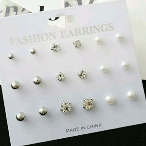 6 Pairs Stud Earrings