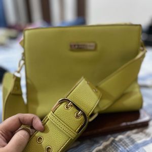 Caprese Handbag Lime Green