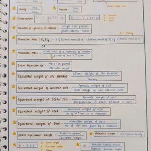 Class 11th Chemistry Formula Sheet