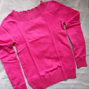 Preety Pink Round Neck Tshirt  🩷