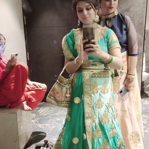 Green Wedding Lehnga