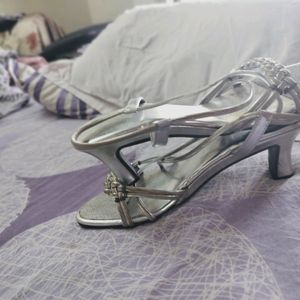 Brand New Silver Heels Shoes