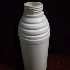 2 White Storage Container Bottle,Hard Built-No Cap
