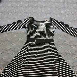 Black And White Midi Frock