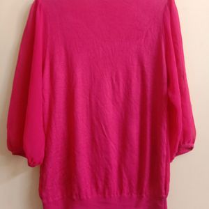 Rose Pink Color Regular Wear Top