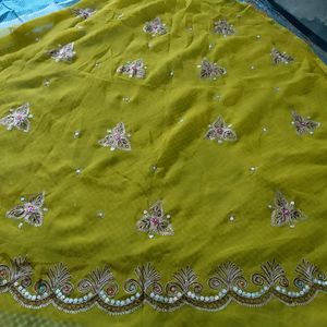 Unstitched Lehenga Choli And Duptta Fabric