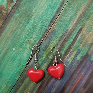 Earring Red Heart