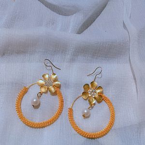 Golden French Hook Earrings