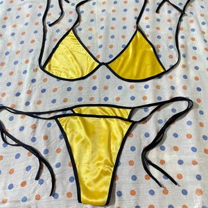 3 Piece Yellow Nighty