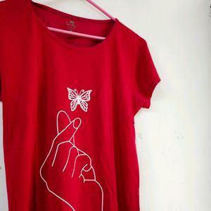 RED COTTON TSHIRT