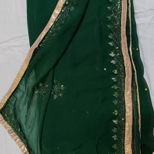 Green Kundan Work Dupatta