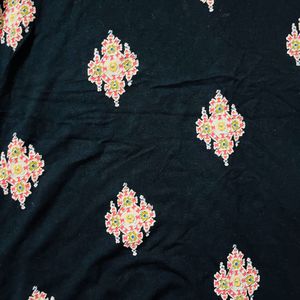 Women Black Printed Night  Wear