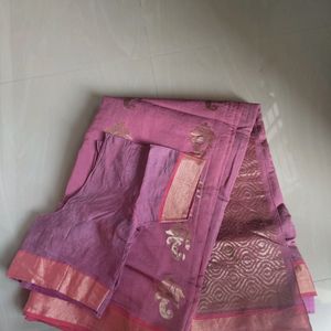 Pink Cotton Saree