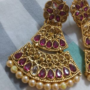 Purple Stone Earring