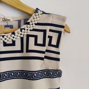 Greek Key Print Top