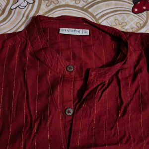 Mens Maroon Kurta