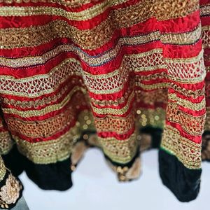 Red Ethnic Skirt