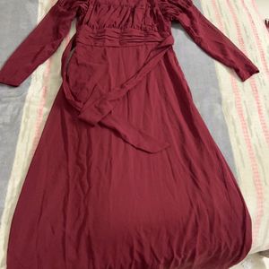 Maroon Maxi Dress