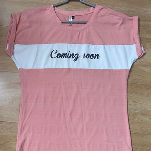 Peach Color Woman T-shirt