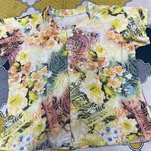 multi color printed top